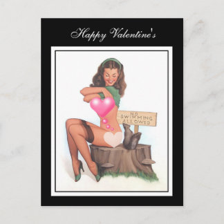 Postcard Pin up Girls Art Vintage Retro Print Feiertagspostkarte