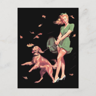 Postcard Pin up Girls Art Vintage Retro Print Postkarte