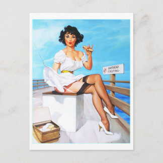 Postcard Pin up Girls Art Vintage Retro Print Postkarte