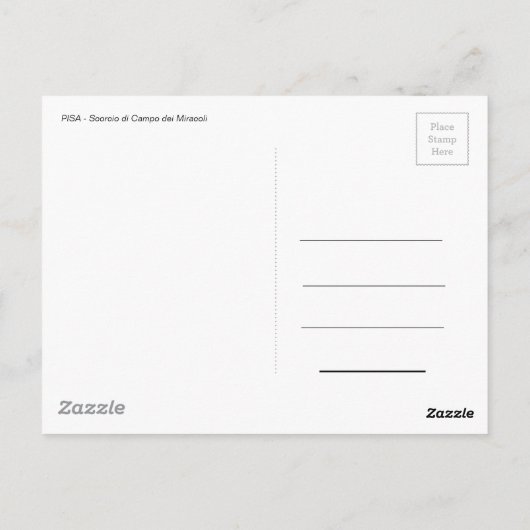 Postcard - Pisa - mit Skript Postkarte (Rückseite)