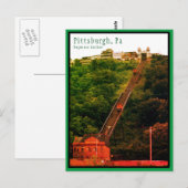 Postcard Pittsburgh-Incline-Colorful-Foto Postkarte (Vorne/Hinten)