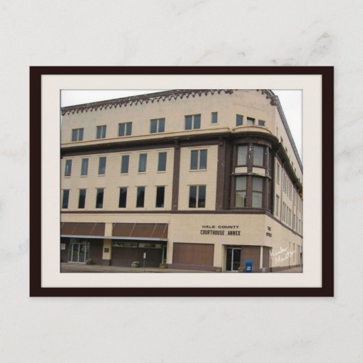 Postcard-Plainview TX Courthouse Anhang Gebäude Postkarte (Vorderseite)