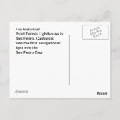Postcard Point Fermin Leuchtturm San Pedro CA Park Postkarte (Rückseite)