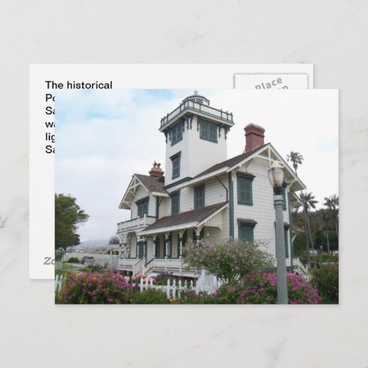 Postcard Point Fermin Leuchtturm San Pedro CA Park Postkarte (Vorne/Hinten)