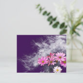 Postcard Postkarte Blumen und Distelsamen (Stehend Vorderseite)