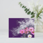 Postcard Postkarte Blumen und Distelsamen (Stehend Vorderseite)