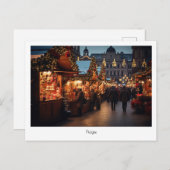 Postcard Prag Weihnachtsnacht in Tschechien Postkarte (Vorne/Hinten)