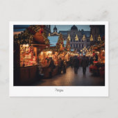 Postcard Prag Weihnachtsnacht in Tschechien Postkarte (Vorderseite)