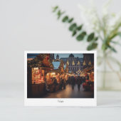 Postcard Prag Weihnachtsnacht in Tschechien Postkarte (Stehend Vorderseite)