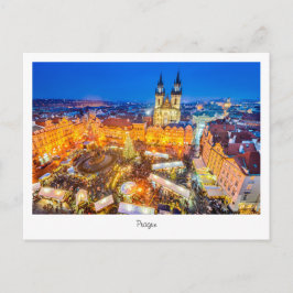 Postcard Prag Weihnachtsnacht in Tschechien Postkarte