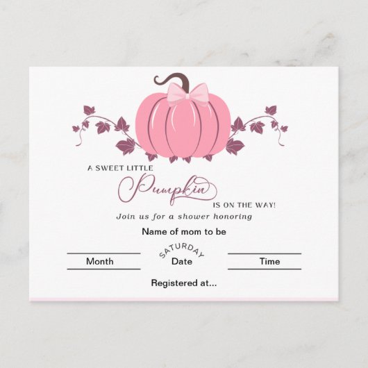 Postcard Pumpkin Postkarte (Vorderseite)