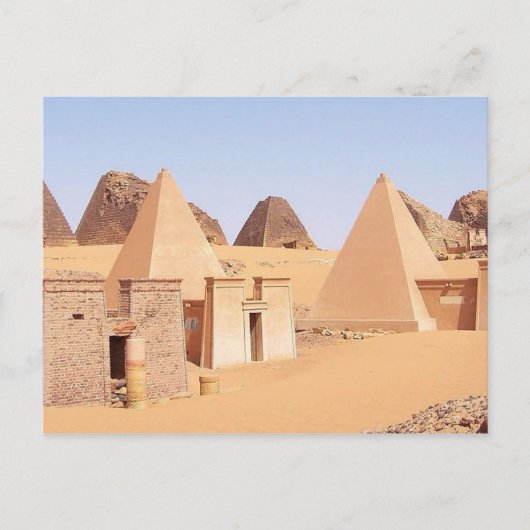 Postcard Pyramiden of Meroe im Sudan Postkarte (Vorderseite)