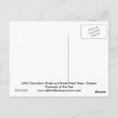 Postcard, Quebec City, Little Champlain Street Postkarte (Rückseite)