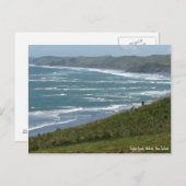 Postcard, Raglan Beach, Neuseeland Postkarte (Vorne/Hinten)