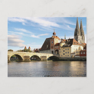 Postcard Regensburg in Bayern, Deutschland Postkarte
