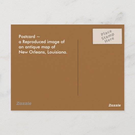 Postcard Rep Antibes New Orleans Louisiana Karte (Rückseite)