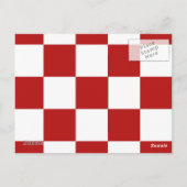 Postcard Retro checkers Squares Diner Til Look Postkarte (Rückseite)