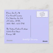 Postcard Retro Mode Vintag Edwardian Style Postkarte (Rückseite)