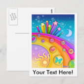 Postcard - Retro Pop Art Sixties Sky Postkarte (Vorne/Hinten)