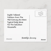 Postcard Retro Stilvolle Mode aus dem Mittelalter Postkarte (Rückseite)