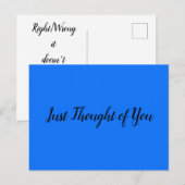 Postcard - Richtig/falsch ist es eigentlich egal. Postkarte (Vorne/Hinten)