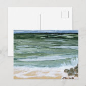 Postcard, Rocks on the Beach by M. Laplante Postkarte (Vorne/Hinten)