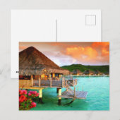 Postcard - Romantische Resorts Tahiti Bora Bora Postkarte (Vorne/Hinten)