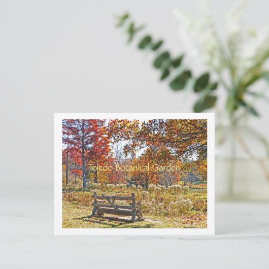 Postcard/RUSTIC BEND AMID FALL FALL FALL FARBE BEI Postkarte (Stehend Vorderseite)