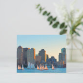 Postcard - Sailboote im Piers Point Park in Boston Postkarte (Stehend Vorderseite)