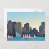 Postcard - Sailboote im Piers Point Park in Boston Postkarte (Vorne/Hinten)