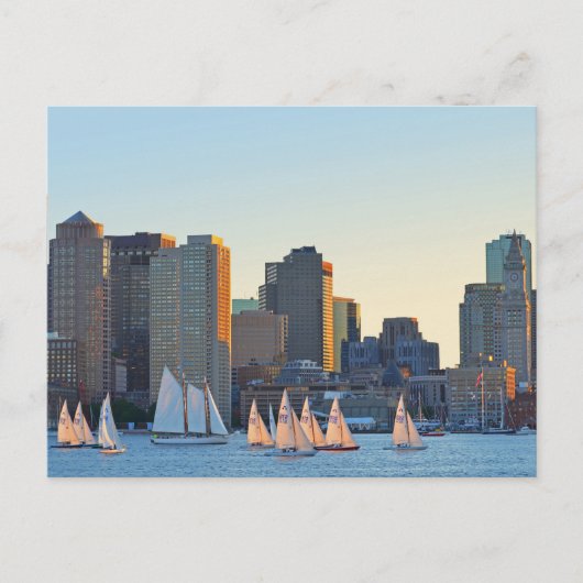 Postcard - Sailboote im Piers Point Park in Boston Postkarte (Vorderseite)