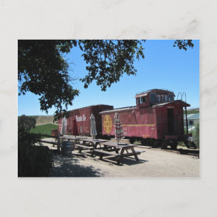 Postcard: Santa Fe Train Cars at Pomar Junction Postkarte