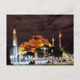 Postcard Santa Sofia Mosque in Istanbul, Turkey Feiertagspostkarte