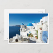Postcard - Santorin in the Mediterranean Postkarte (Vorne/Hinten)