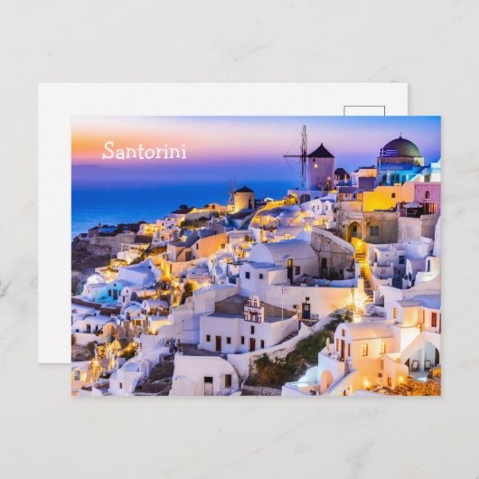 Postcard Santorini Griechenland Postkarte (Vorne/Hinten)