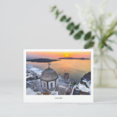 Postcard Santorini Sunset, Griechenland, Griechisc Postkarte (Stehend Vorderseite)