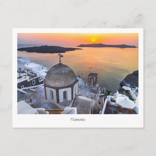 Postcard Santorini Sunset, Griechenland, Griechisc Postkarte (Vorderseite)