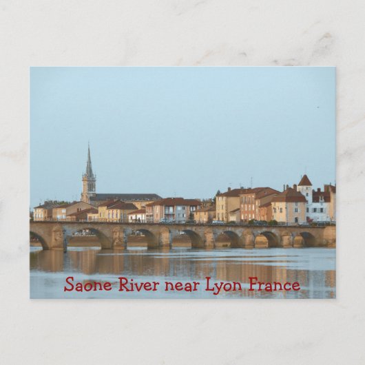 POSTCARD - Saone bei Lyon Frankreich Postkarte (Vorderseite)
