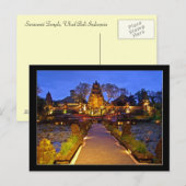 Postcard Saraswati Temple, Ubud Bali Indonesien Postkarte (Vorne/Hinten)