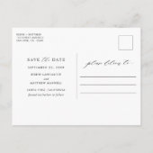 Postcard Save the Date Earthy Blooms Green Wedding Postkarte (Rückseite)