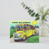 POSTCARD SCHOOL BUSROUTE SCHEDULE ELTERSCHAFT ERIN POSTKARTE (Stehend Vorderseite)