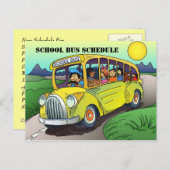 POSTCARD SCHOOL BUSROUTE SCHEDULE ELTERSCHAFT ERIN POSTKARTE (Vorne/Hinten)