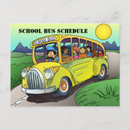 POSTCARD SCHOOL BUSROUTE SCHEDULE ELTERSCHAFT ERIN POSTKARTE