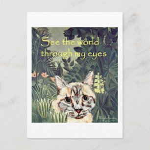 Postcard: "See the World Through My Eyes" Cat Postkarte
