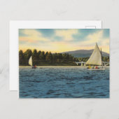 Postcard Segelboote auf See Hamilton, Arkansas Postkarte (Vorne/Hinten)