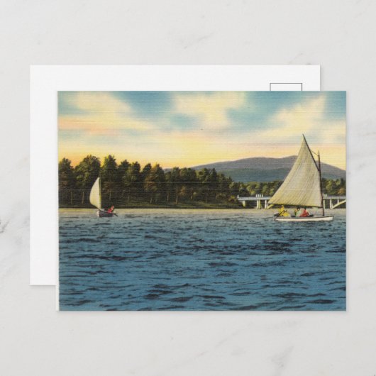 Postcard Segelboote auf See Hamilton, Arkansas Postkarte (Vorne/Hinten)