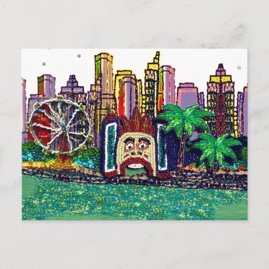 Postcard Sequel Art Luna Fun Park Sydney Australie Postkarte (Vorderseite)