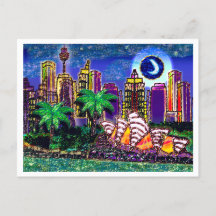 Postcard Sequel Art Moonlight Sydney Australien