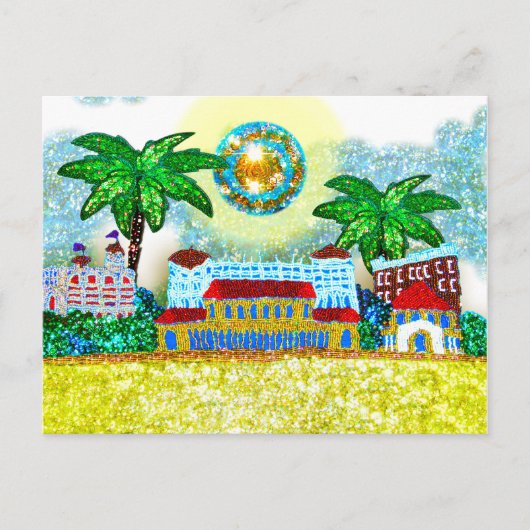 Postcard Sequin Bondi Beach Sydney Australien Postkarte (Vorderseite)