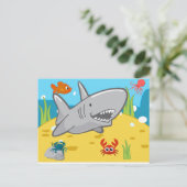 Postcard Shark Crabs Fisch Ozean Postkarte (Stehend Vorderseite)